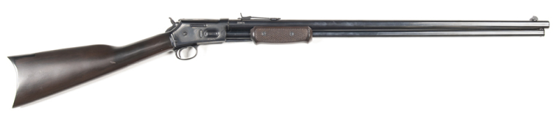 TAURUS MODEL C45 PUMP ACTION COLT SPORTING RIFLE: 45 Colt; 10 shot mag; 26" barrel; exc bore; standard sights & fittings; rifle is "as new" with a full blue finish to all metal; vg stock with a couple of minor marks; all complete; gwo & exc cond. #ZE56