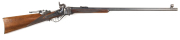 SHARPS MARCHENO BREECH LOADING PERCUSSION TARGET RIFLE: 54 Cal; 28.5" round barrel; vg bore; hooded front sight & tang mounted long range peep sight & a standard ladder rear sight; vg profiles & clear Italian Maker's markings; thinning blue finish to barr