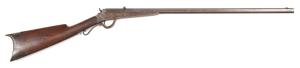 REMINGTON BEALS SLIDE ACTION SINGLE SHOT RIFLE: 38 R/F; 28" octagonal barrel; g. bore; standard sights & fittings; g. profiles; grey patina to barrel, action, crescent butt plate & lever; g. stock; gwo & cond. #69 C.1875 N/L