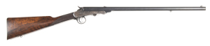TRANTER'S PATENT TIP DOWN SINGLE BARREL ROOK RIFLE: 360 Cal; 24.5" octagonal barrel; f to g bore; standard sights & fittings; period reblue finish to barrel; borderline engraved frame with a grey finish; vg stock with a chequered wrist; gwo & cond. #61766