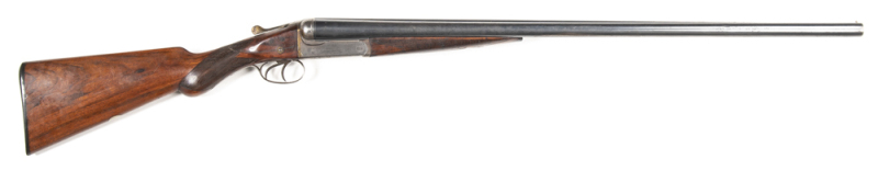 W.W.GREENER GRADE E17 B.L.N.E. FIELD SxS SHOTGUN: 12G; 2¾" chambers; 30" barrels; g. bores with a couple of areas of v. fine pitting; tight on the face; choked MOD & FULL; g. profiles; thinning blue finish to barrels; tapered machine cut rib marked W.W. G