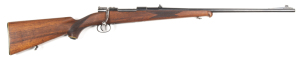 SWEDISH MAUSER MOD.1896 MILITARY CONVERSION B/A SPORTING RIFLE: 6.5 x 55 Cal; 5 shot mag; 23.5" barrel; g. bore; ramp front sight & one standing & 2 folding rear sights; receiver tapped for a scope; g. profiles; blue black finish to barrel, receiver & t/g