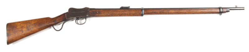 W.W. GREENER FRANCOTTE CADET MARTINI ACTION RIFLE: 297-230 Cal; s/shot; 27.5" barrel; g. bore; standard sights; B.S.A. address to barrel & W.W.GREENER MAKER BIRMINGHAM to lhs of action; vg profiles & clear markings; blue/grey finish to barrel, action & fi