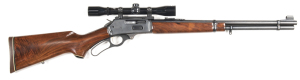 MARLIN 336 L/A SPORTING RIFLE: 30-30 Cal; 5 shot tube mag; 20.75" round barrel; exc bore; standard sights, barrel address & Cal markings; fitted with a Black Hawk 4x32 Day & Night glass fully coated image moving scope; sharp profiles, clear address & mark