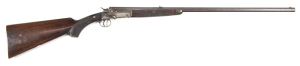 ENGLISH COGSWELL & HARRISON S/LEVER HAMMER S/B ROOK RIFLE: 295/300 Rook Cal; 27" oct barrel; g. bore; standard sights, barrel address & Cal markings; with hand cut top rib 5" from the muzzle & 7" from the breech; plain borderline engraved action & t/guard