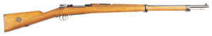 MAUSER MODEL 1896 B/A SERVICE RIFLE: 6.5 x 55 Cal; 5 shot mag; 29.5" barrel; standard sights & fittings; receiver ring marked WAFFENFABRIK MAUSER OBERNDORF 1900; vg profiles & clear markings; thin blue military finish to barrel & t/guard & vg to receiver 