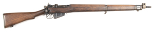 SAVAGE NO.4 MKI* B/A SERVICE RIFLE: 303 BRIT; 10 shot mag; 25.2" barrel; g. bore; standard sights & fittings; lhs of side rail marked U.S. PROPERTY NO4 MKI*; breech & bridge drilled & tapped for scope; g. profiles & clear markings; blue/grey finish to all