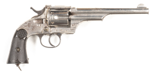 MERWIN HULBERT LARGE FRAME SINGLE ACTION C/F REVOLVER: 44 Cal; 6 shot fluted cylinder; 178mm (7") round barrel; f. bore; standard sights; MERWIN HULBERT & CO address to top of barrel & THE HOPKINS & ALLEN MANUFACTURING CO NORWICH CONN U.S.A. to lhs; lhs o