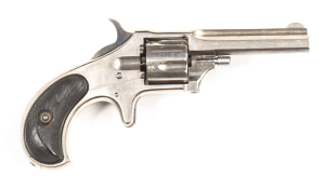 U.S. REMINGTON SMOOT RIMFIRE POCKET REVOLVER NO.2: 30 R/F; 6 shot fluted cylinder; 70mm (2 .75") barrel; fair bore; standard sight, one line NEW YORK address & Patent dates; plain frame with a spur trigger; revolver has been altered by the expert removal 