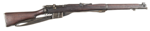 INDIAN R.F.I. SMLE B/A RIFLE: 7.62 Cal; 10 shot mag; 25.2" barrel; vg bore; standard sights & fittings; receiver ring marked RIFLE 7.62 - SAI R.F.I. & dated 1967; vg profiles & clear markings; blue/grey finish to all metal; g. original stock; all complete