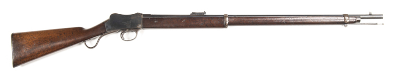 COLONIAL VICTORIAN GOVT ISSUE B.S.A. FRANCOTTE CADET MARTINI ACTION RIFLE: 297-230 Cal; s/shot; 27.5" barrel; vg bore; standard sights & fittings; barrel marked BARREL MADE BY THE BIRMINGHAM SMALL ARMS CO BIRMINGHAM; lhs of action marked VICTORIAN GOVERNM