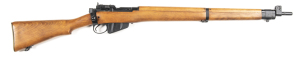 BRITISH NO.4 MK.2 FAZAKERLY B/A SERVICE RIFLE: 303 Cal; 10 shot mag; 25.2" barrel; fine bore; standard sights & fittings; rifle is "factory new" with a full blacked finish; unmarked stock; all matching numbers including stock, magazine & bolt. #P