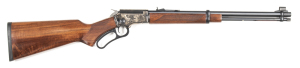 CHIAPPA MODEL LA322 TAKE DOWN L/A SPORTING RIFLE: 22 LR; 15 shot mag; standard sights & fittings; rifle is "new" with a full blue finish to barrel, bands, lever & mag tube; nickel finish to action; exc chequered pistol grip stock & forend; gwo & NIB 