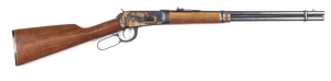 WINCHESTER MODEL 1894 TAKE DOWN L/A SPORTING RIFLE: 30-30 Win Cal; 7 shot mag; 20" round barrel; fine bore; standard sights, 2 line Winchester address & Cal markings; sharp profiles, clear address & markings; rifle is "as new" retaining all original blue 