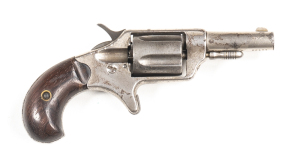 COLT NEWLINE C/F POCKET REVOLVER: 32 Cal; 5 shot fluted cylinder; 57mm (2¼") round barrel; g. bore; standard sights, 2 line HARTFORD address & COLT etched panel with only the word Colt visible; 32 CAL C to lhs of frame; g. profiles & clear address; plain 