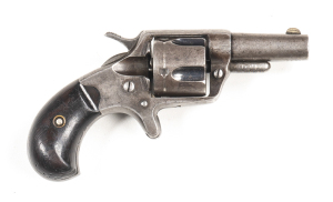 COLT NEWLINE C/F POCKET REVOLVER: 41 Cal; 5 shot fluted cylinder; 57mm (2¼") round barrel; g. bore; standard sights, 2 line HARTFORD address & etched panel to lhs; 41 CAL to lhs of frame; g. profiles, clear markings, except worn etched panel; plain frame 