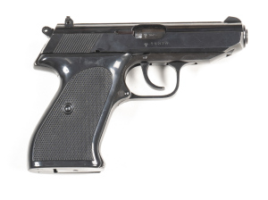 WALTHER PP SUPER S/A PISTOL: 9x19 Cal; 8 shot mag; 89mm (3½") barrel; exc bore; standard sights, slide address & Walther banner; sharp profiles & markings; retaining all original blue finish; exc chequered black plastic grips; all complete; gwo & fine con