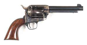 ARMI-SAN MARCO COLT S.A.A. C/F REVOLVER: 44-40 Cal; 6 shot fluted cylinder; 140m (5½") round barrel; g. bore; standard sights; retaining 95% blue to barrel, cylinder, back strap & t/guard; g. grips; gwo & cond. #SA15135 Post '46 L/R