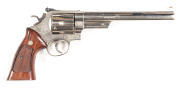 SMITH & WESSON MODEL 29 CLASSIC C/F REVOLVER: 44 Magnum; 6 shot fluted cylinder; 214mm (8 3/8") barrel; exc bore; standard sights; S&W & Cal markings to barrel; Trademark & MADE IN USA & address to rhs of frame; sharp profiles & clear markings; retaining