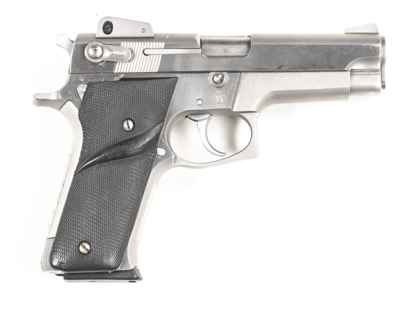 SMITH & WESSON MODEL 659 STAINLESS STEEL S/A PISTOL: 8MM; 14 shot 