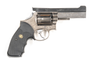 SMITH & WESSON MODEL 14 K-38 MASTERPIECE C/F REVOLVER: 38 Special; 6 shot fluted cylinder; 102mm (4") barrel; vg bore; fitted with Aristocrat sight bed with front & rear sights; barrel marked VIPER BY HENNESSY S&W Trademark; MADE IN USA & address to rhs o