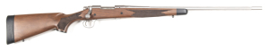 REMINGTON MODEL 700 CDL STAINLESS B/A C/F SPORTING RIFLE: 7mm-08 Cal; 5 shot mag; 24" fluted barrel; fine bore; no sights fitted; silver frost finish to barrel, receiver & fittings; fine unmarked chequered pistol grip stock & forend with cheek piece & rec