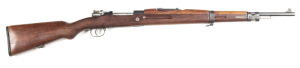 COLOMBIAN MAUSER 98 B/A SERVICE RIFLE: 30-06 Cal; 5 shot mag; 23" barrel; g. bore; standard sights & fittings; Colombian crest to the breech; g. profiles with wear to crest, receiver & breech; drilled & tapped for a scope; vg blue finish to barrel, receiv