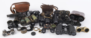 BINOCULARS & OPTICAL equipment, mixed vintages and condition, (qty)