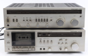 HARMAN/KARDON 460i Ultrawideband Linear Phase Stereo Receiver; together with a HARMAN/KARDON hk200xm Cassette Deck, (2 items). ​43.5cm wide