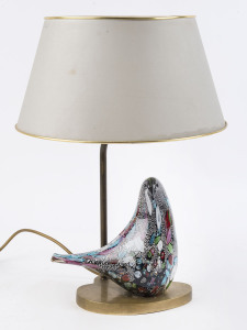 NASON MORETTI Murano glass table lamp with bird base, circa 1960, 46cm high