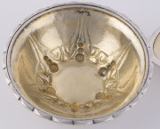 A Dutch silver Art Deco lidded bowl with lapis lazuli finial and gilt wash interior, circa 1925, ​8cm high, 14cm diameter, 335 grams - 6