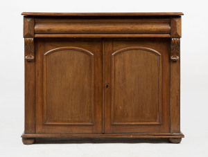 A Colonial Australian chiffonier base, cedar and pine, 19th century, 90cm high, 110cm wide, 48cm deep