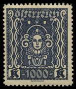 AUSTRIA: 1918-22 collection with 1918-19 Overprints to 10k mint incl. P.11&frac12; 2k (3, one used) & 4k (2), 1919-20 Arms/Allegory with imperforate multiples used, mint 5h & 10h strips of 10 with plate dots, 5h, 15h & 30h imperforate sheets of 120 mint, 1919-2 - 3