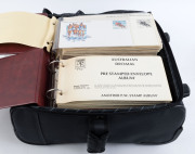 AUSTRALIAN ACCUMULATION: in small suitcase; noted KGV Heads, mainly MLH to 1/4 (4) incl. 1d Red (Die 2), 4d Lemon, 4&frac12;d Die 2 CTO, etc., quite good QE2 pre-decimals, 1966-80 complete as per SS pages, AAT to 1980, some FDCs, PSEs, Post Office packs, modern 
