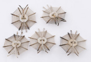 Set of 12 Chinese silver place name holders in the form of spiders in webs, early 20th century, 5.5cm high, 180 grams total - 3