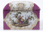 An antique German porcelain trinket box, 19th century, ​10cm high, 18.5cm wide, 12.5cm deep - 7