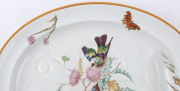 WEDGWOOD antique English porcelain meat platter with butterflies and birds, 19th century, ​impressed stamp "WEDGWOOD", 48cm wide - 3