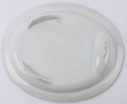 WEDGWOOD antique English porcelain meat platter with butterflies and birds, 19th century, ​impressed stamp "WEDGWOOD", 48cm wide - 6