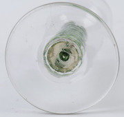 A Georgian glass with green double air twist stem, 18th century, ​14.5cm high - 4