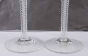 A pair of Georgian glasses with white double air twist stems, 18th century, ​15.5cm high - 3