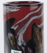 ALFREDO BARBINI stunning Murano glass cylindrical vase with coloured inclusions, engraved "Barbini", an impressive ​50.5cm high - 6