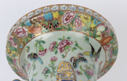 A large and impressive Chinese Canton porcelain vase decorated with butterflies, birds, bats, kui dragon panels and the eight treasures, on celadon ground, Qing Dynasty circa 1870, A/F, ​62.5cm high - 18
