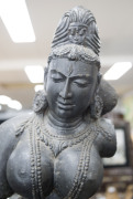 APSARA Indian carved black stone statue, East Bengal, circa 15th century. 77cm high. PROVENANCE: Collection of the late Barrie Heaven and Judith Heaven, South Australia. - 2