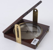 DOLLOND of London traveling sighting compass mounted in original mahogany case, early 19th century, the silvered dial 13cm diameter - 2