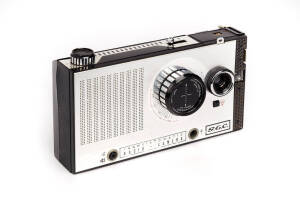 G.E.C.: Transistomatic Radio Camera, c1964, combination of a G.E. transistor radio and an integrated Kodak Instamatic 100 camera. A failed vision of the future, now populated by smart-phones?