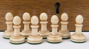 STAUNTON antique ivory chess set, 3 inch pattern, 19th century, ​the kings 8cm high - 9