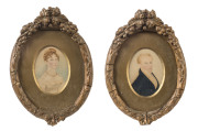 MARY MORTON ALLPORT (1806-1895) attributed, Pair of Colonial Tasmanian miniature portraits, watercolour on card - 3