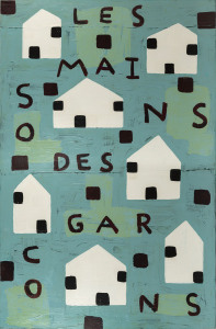 D.B. (DAVID BAND) Les Maisons des Garcons, oil on canvas, initialled and dated "D.B. 1993" on lower right edge,