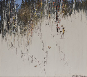 RICHARD BOGUSZ (b.1947), Children in a Landscape, Oil on board, signed lower right, 60 x 66cm.