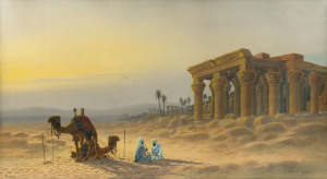 ERNEST EDWIN ABBOTT (1888-1973), The Colonnade, Luxor, watercolour, signed lower right,